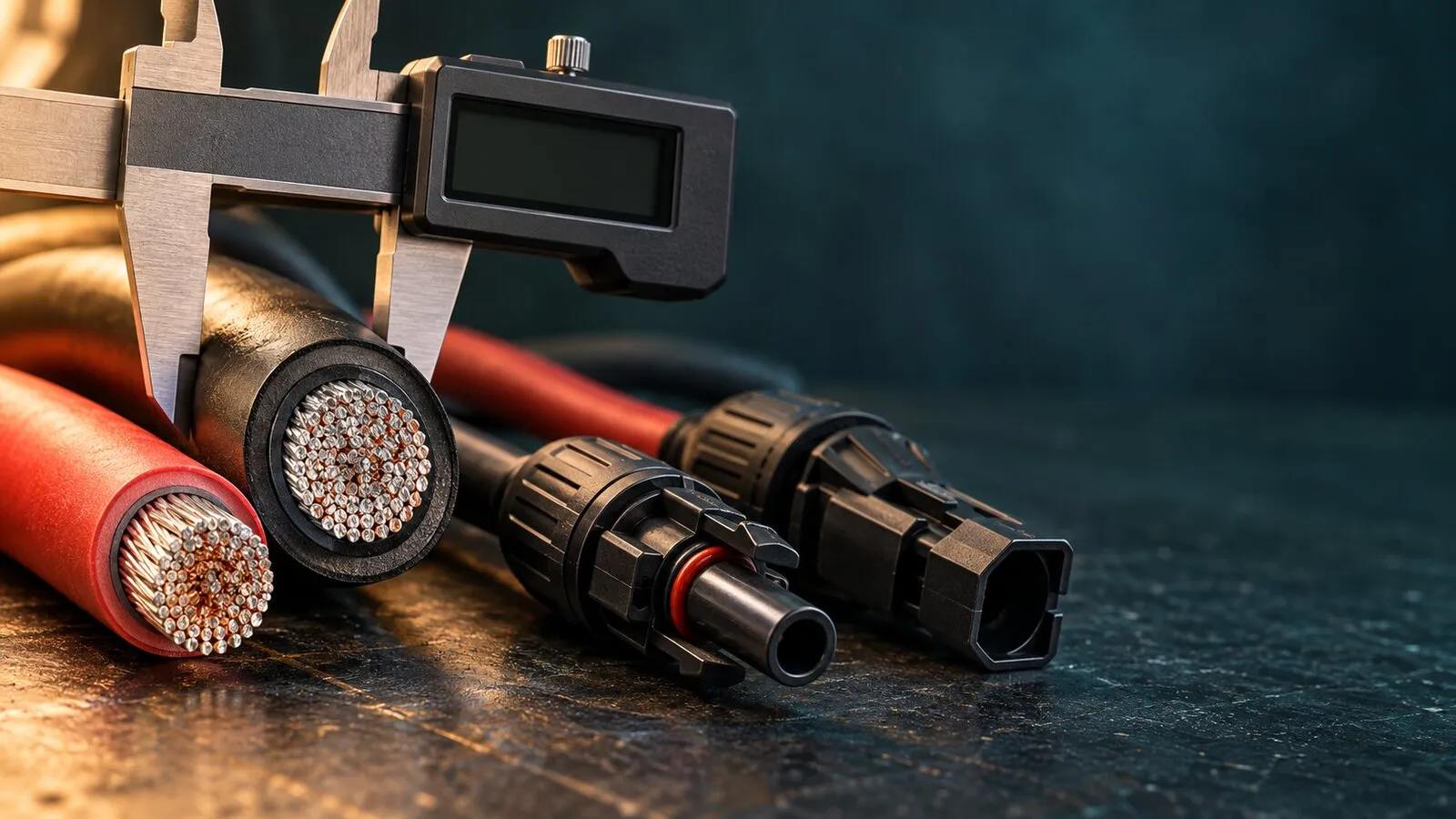 Cablu solar de 6 mm² și conectori originali Stäubli MC4